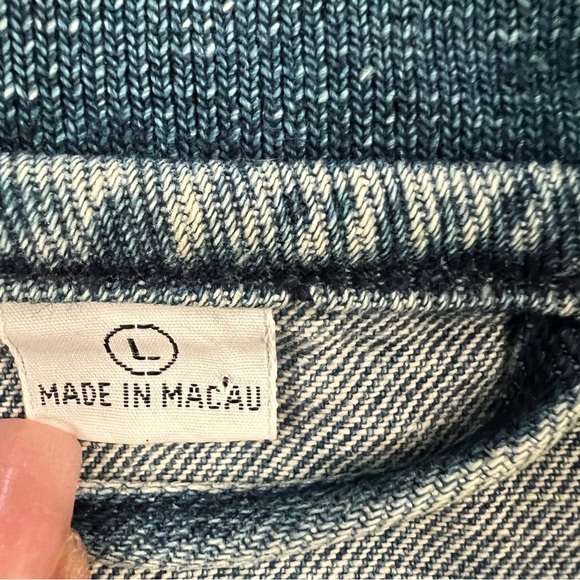 TURNING POINT 76 RACING GASOLINE VINTAGE Denim Jacket CREAM Sleeves SIZE LARGE - Picture 4 of 13